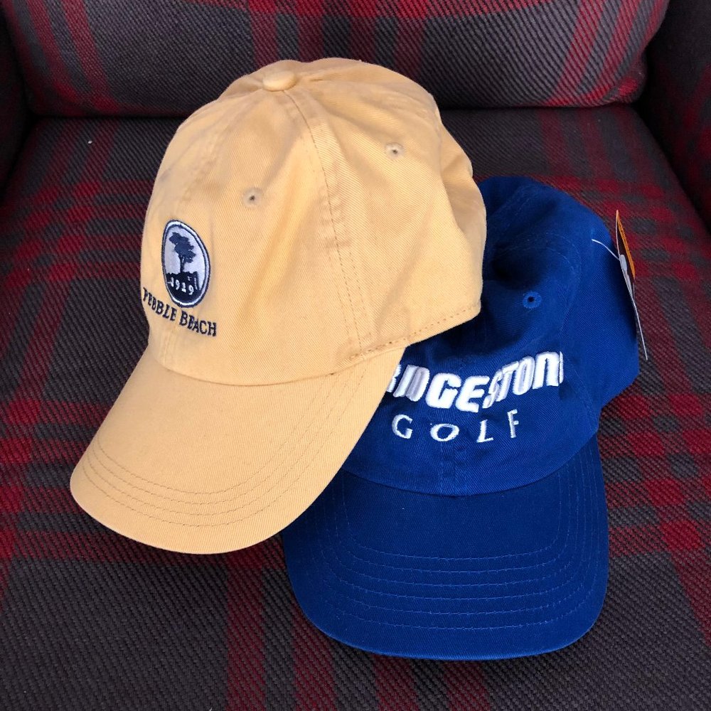 PEBBLE BEACH/BRIDGESTONE Golf Cap Bundle of 2 - OS